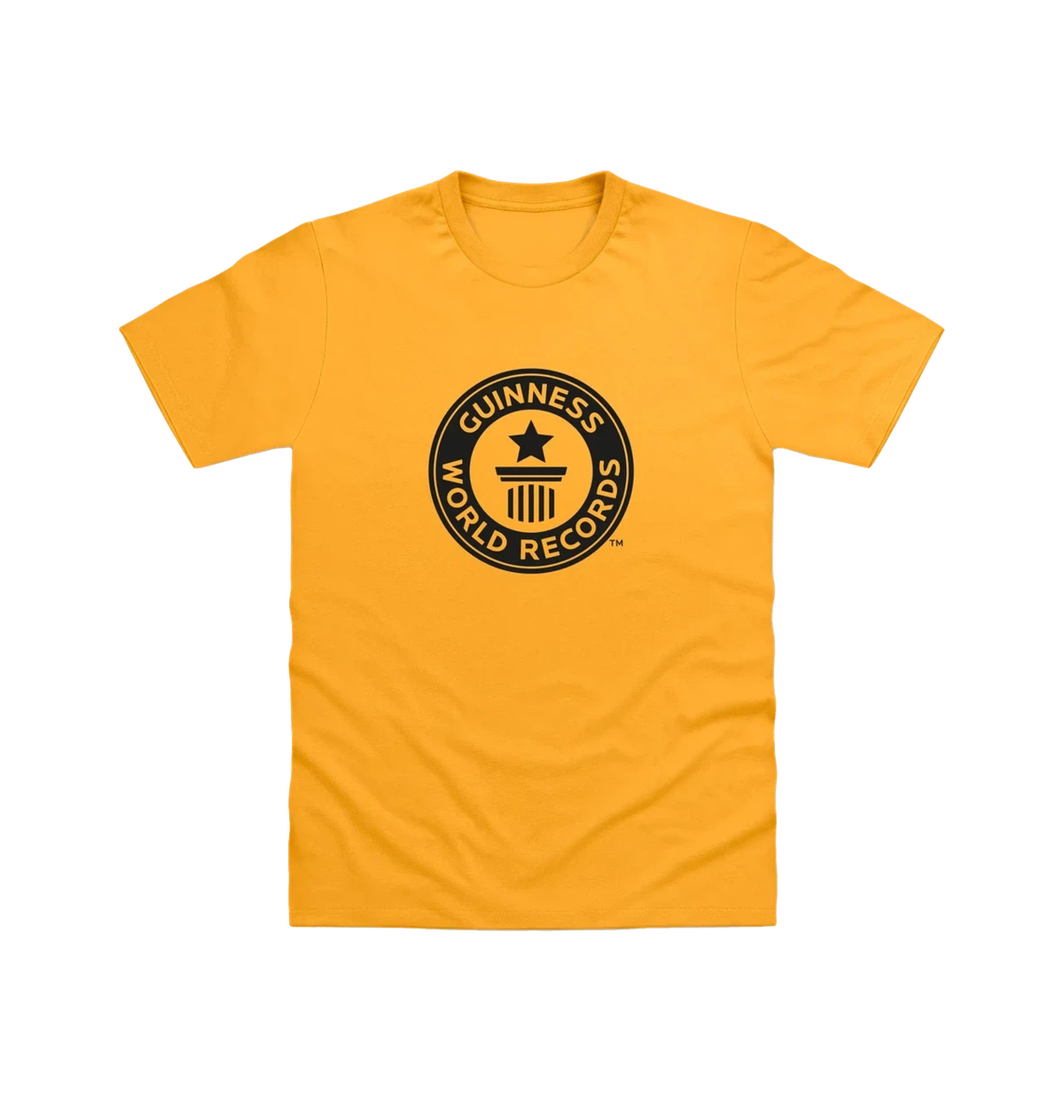 Gold Guinness World Records Men\u2019s T Shirt - Black Logo