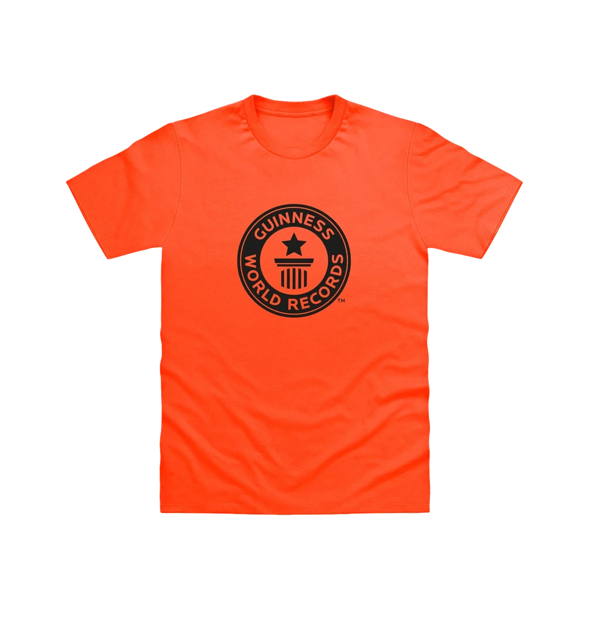 Orange Guinness World Records Men\u2019s T Shirt - Black Logo