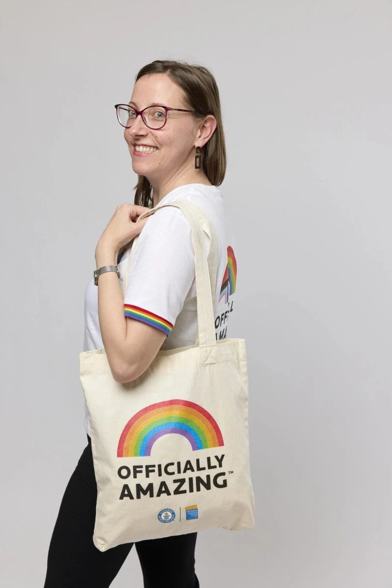 Officially Amazing Pride Tote Bag - Beige GWR Store