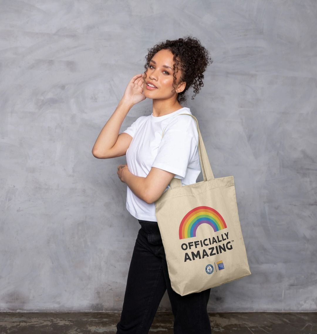 Officially Amazing Pride Tote Bag - Beige GWR Store