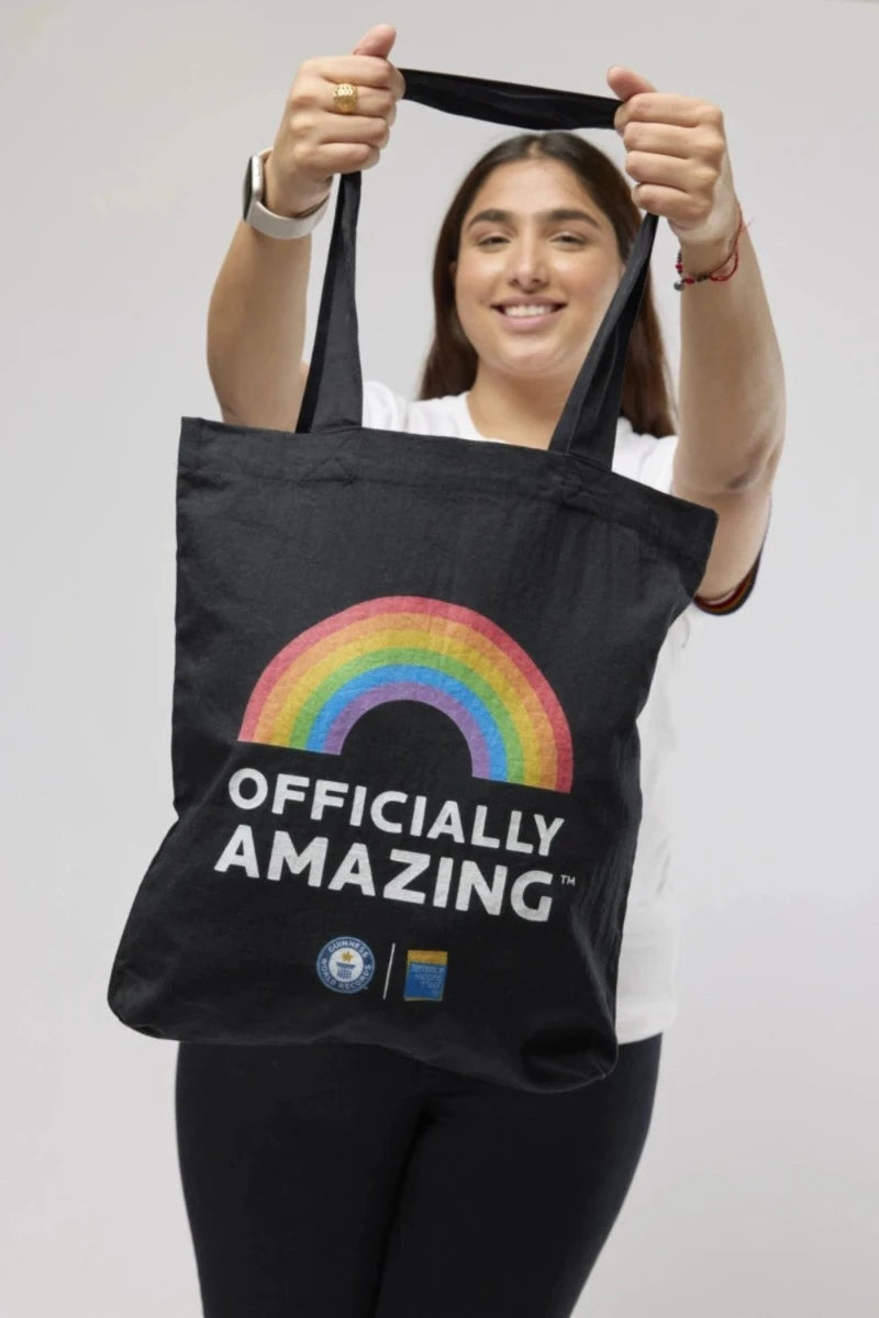 Officially Amazing Pride Tote Bag Black