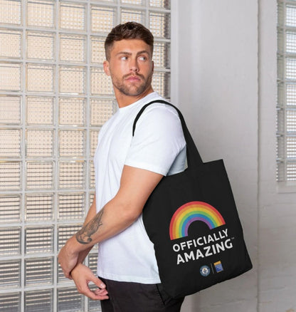 Officially Amazing Pride Tote Bag - Black GWR Store