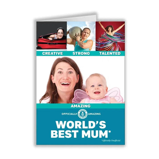 Personalised World's Best Mum Collage Greeting Card GWR Store