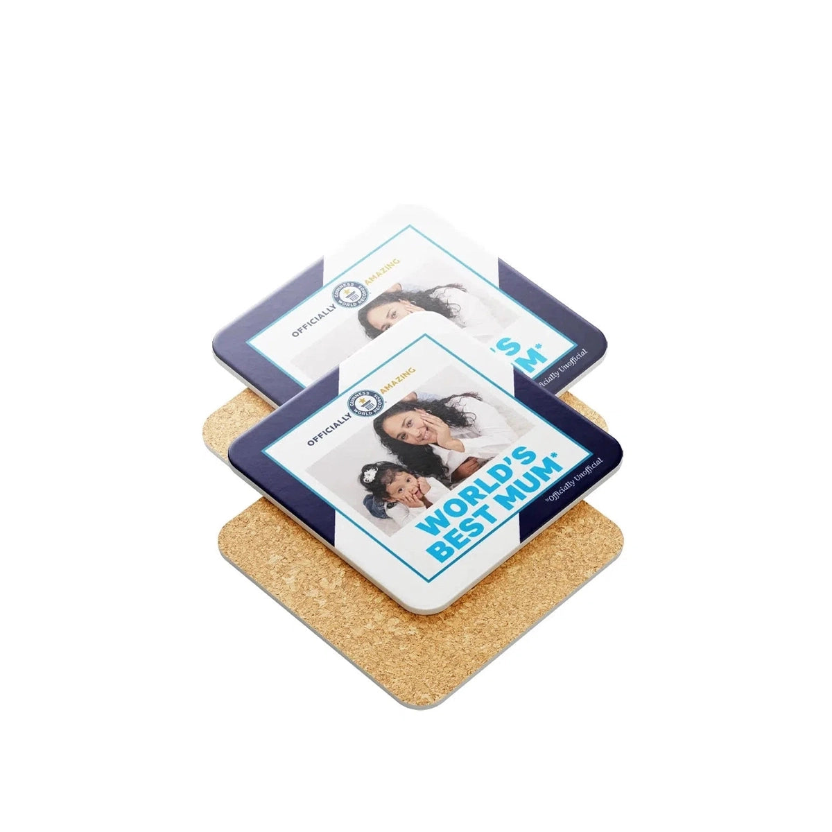 Personalised World's Best Mum Square Coasters GWR Store