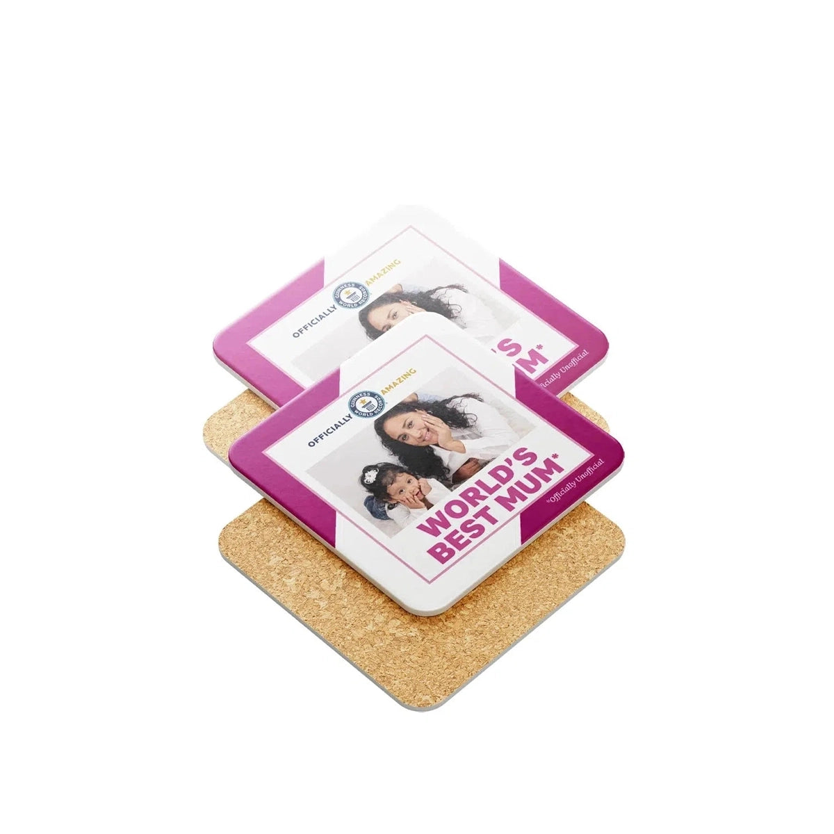 Personalised Worlds Best Mum Square Coasters