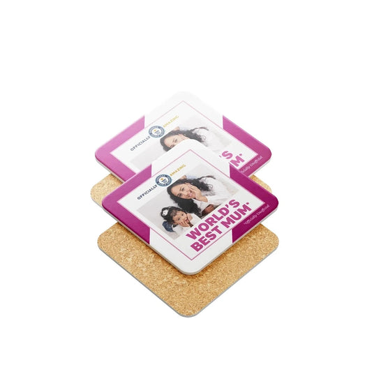 Personalised World's Best Mum Square Coasters