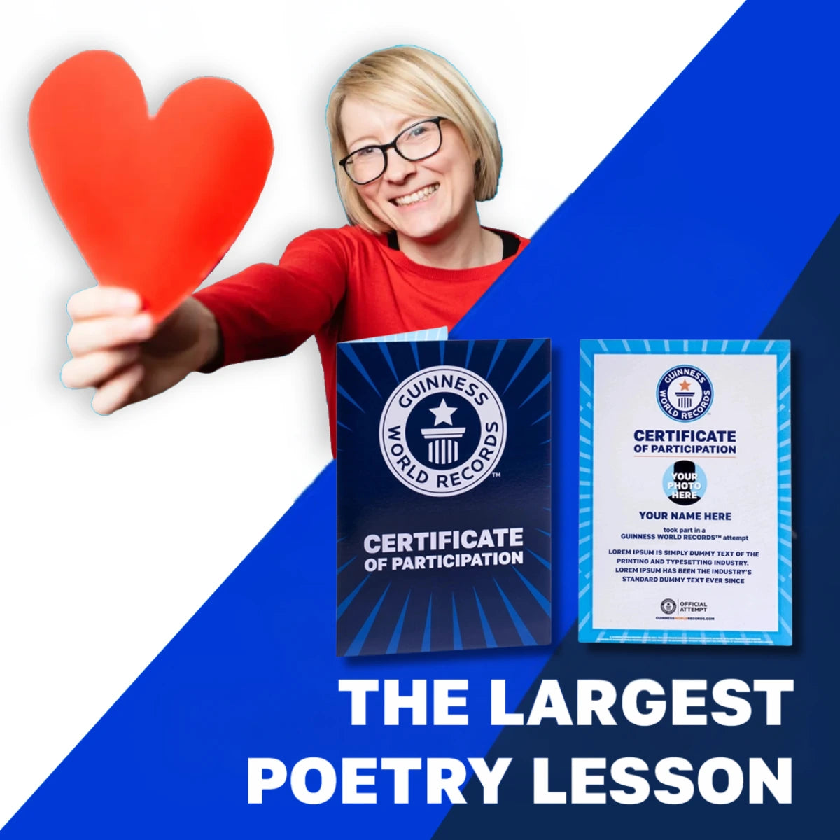 Printed Certificate of Participation Laura Mucha Poetry Lesson